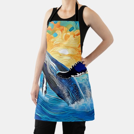 Tablier Humpback Sunset Leap Art (Insitu)