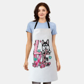 Tablier Husky Chien J'aime Mon Chien Fourrure de chien Val (Porté)