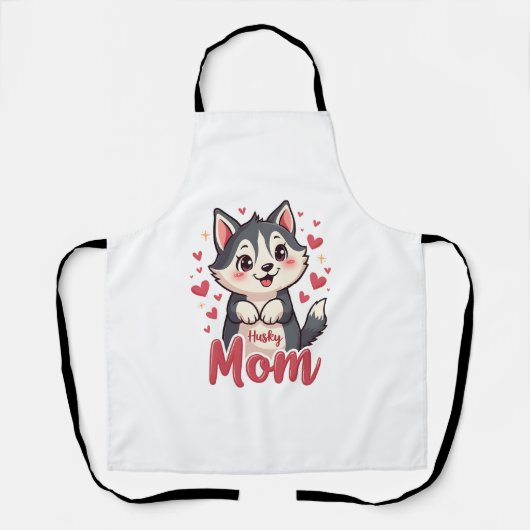 Tablier Husky Chig Maman Cute Kawaii Design (Recto)