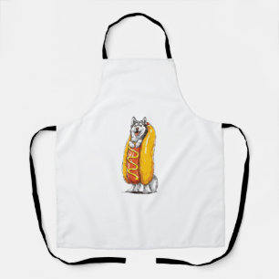 Tablier Husky Hot Dog � Costume de nourriture amusant