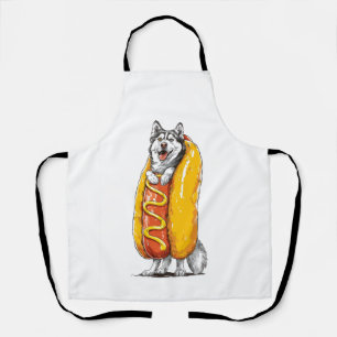 Tablier Husky Hot Dog � Costume de nourriture drôle