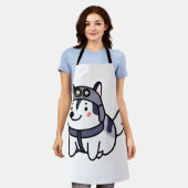 Tablier Husky Pilot Amoureux des chiens Malamute (Porté)