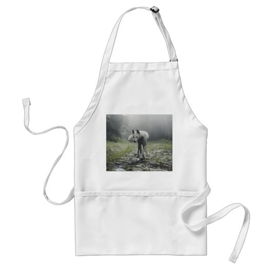 Tablier Husky Sibérien Blanc (Devant)
