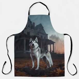 Tablier Husky sibérien Halloween Épouvantable
