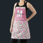 Tablier Hydragea rose Motif Floral Monogramme Meilleure ma<br><div class="desc">Célébrez Maman avec le Pink Hydrangea Floral Motif Monogramme Meilleur Maman Ever Apron. Conçu avec d'élégantes hydrangées roses et un monogramme personnalisé, ce tablier est à la fois élégant et pratique. Le motif floral délicat ajoute une touche féminine, tandis que le message "Best Mom Ever" en fait un cadeau chaleureux...</div>