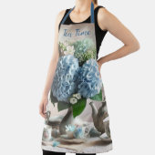 Tablier Hydrangea Floral Bleu de l'Heure du Thé (Insitu)