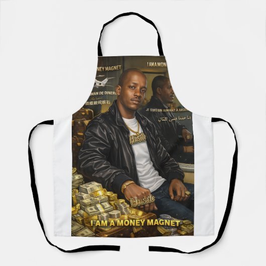 TABLIER I AM A MONEY MAGNET APRON (Recto)
