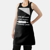 Tablier I Bake Because Hitting People - Funny Apron (Insitu)