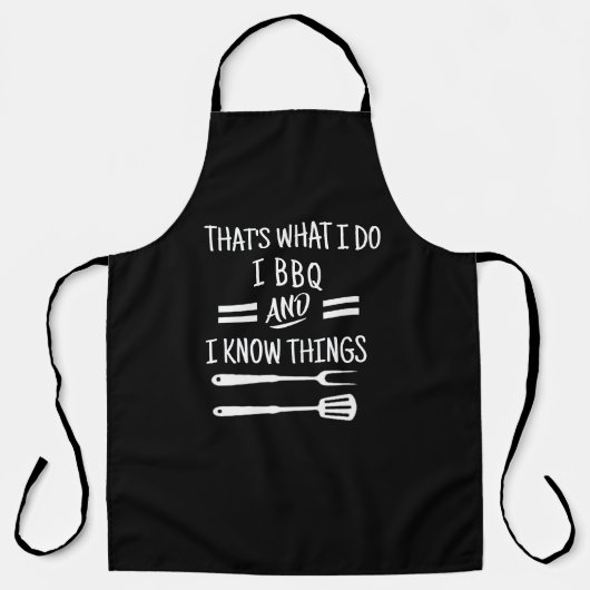 Tablier I BBQ I Know Things Apron - Funny Custom Chef Gift (Recto)