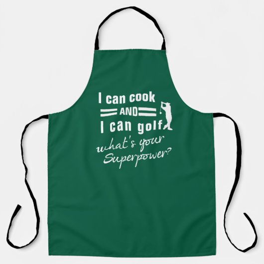 Tablier I Can Cook Golf Apron - Funny Personalized Golfer  (Recto)