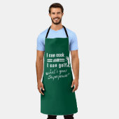 Tablier I Can Cook Golf Apron - Funny Personalized Golfer  (Porté)