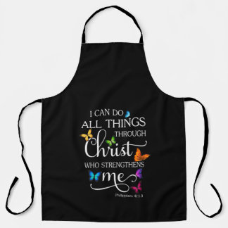 Tablier I Can Do All Things Through Christ Butterfly