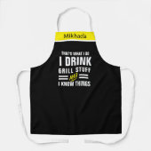Tablier I Drink & Grill Stuff Apron - Funny Chef "I Do" (Recto)
