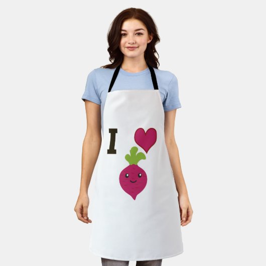 Tablier I Heart Beets (Porté)