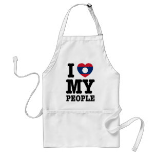 Tablier I Heart (Love) My Lao People
