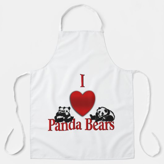 Tablier I Heart Panda Bears (Recto)