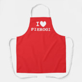 Tablier I heart pierogi | Polish food kitchen apron (Recto)