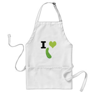Tablier I Heart Zucchini Cute Kawaii Zucchini