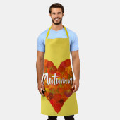 Tablier I Love Autumn, Bold—Red Aspen Leaf Heart 1 (Porté)