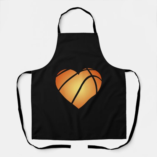 Tablier I Love Basketball Coeur Saint Valentin (Recto)