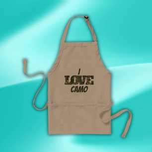 Tablier I Love Camouflage Vert Brown