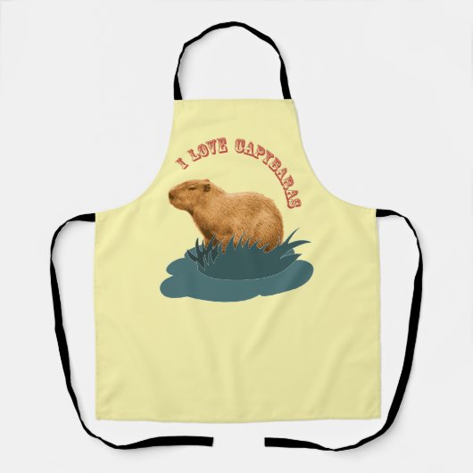 Tablier I Love Capybaras All-Over Print Apron (Recto)
