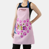 Tablier I Love Cats Apron - Coeur et pattes roses Imprimer (Insitu)
