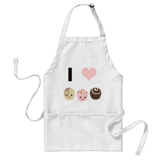 Tablier I Love Chocolate truffes (Devant)