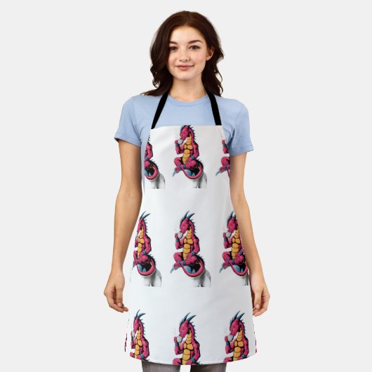 Tablier I love coffee (Porté)