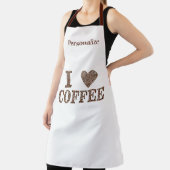 Tablier I Love Coffee Beans Personnalisé (Insitu)