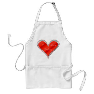 Tablier I Love Cuisine Valentine's Day Heart Apron