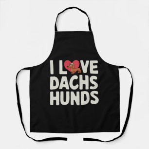 Tablier I Love Dachshunds mignon dessin