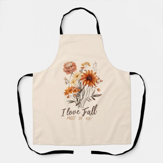 Tablier I Love Fall Most All - Autumn Foliage (Recto)