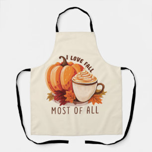 Tablier I Love Fall Most Of All - Latte & Autumn Vibes