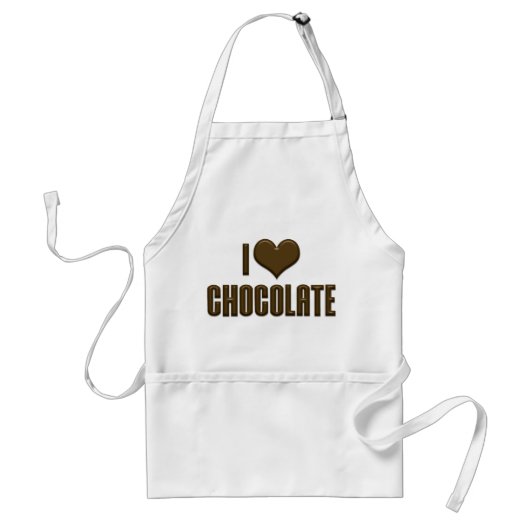 Tablier I Love Heart Chocolate - Amateur de bonbons (Devant)