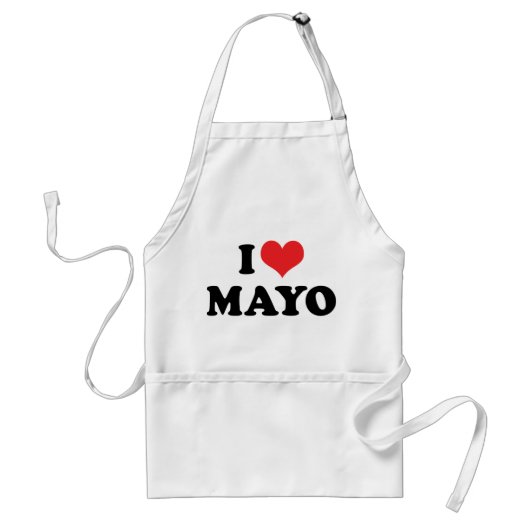 Tablier I Love Heart Mayo - Mayonnaise Lover (Devant)