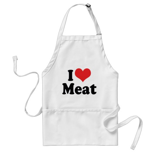 Tablier I Love Heart Meat - Beef Steak BBQ Lover (Devant)
