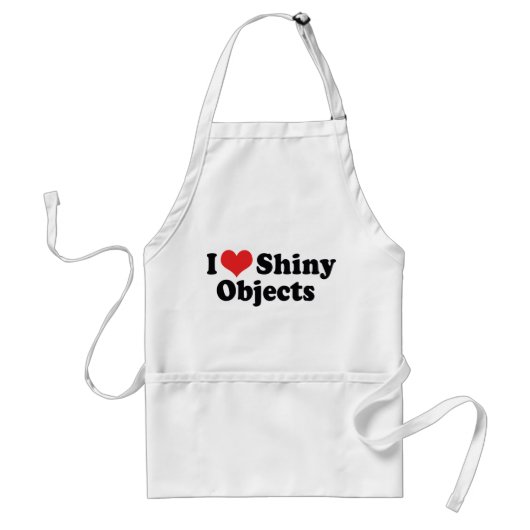 Tablier I Love Heart Shiny Objects - Bijoux en argent or (Devant)