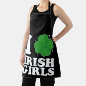 Tablier I Love Irish Girls Shamrock Heart St Patrick's Day (Insitu)