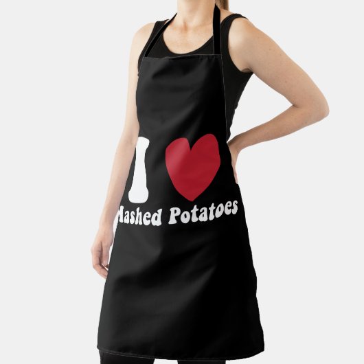Tablier I Love Mashed Potatoes Thanksgiving Diner Cadeau (Insitu)