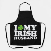 Tablier I Love My Irish Husband Couple St Patrick's Day (Recto)