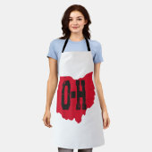 Tablier I Love My Ohio Home Script Ohio Buckeye State (Porté)