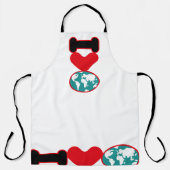 TABLIER I LOVE THE WORLD BY MASANSER PIXELAT (Recto)