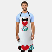 TABLIER I LOVE THE WORLD BY MASANSER PIXELAT (Porté)