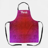 Tablier I love you chic pink glitter background (Recto)