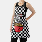 Tablier "I Need Noodles" Kawaii Ramen Bowl & Chopsticks (Insitu)