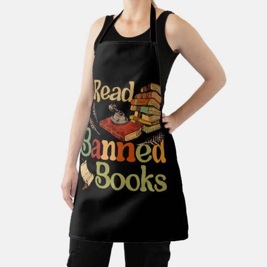 Tablier I Read Banned Books Week Librarian Freadom Reader (Insitu)