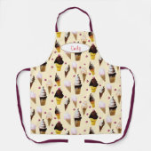 Tablier Ice Cream Parlor Buttercream Yellow Personalized (Recto)