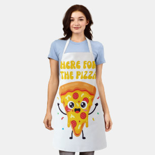 Tablier Ici pour la pizza tranche de kawaii mignon