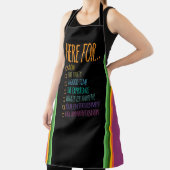 Tablier Ici pour l'instant Stripes Gfx Black BG (Insitu)